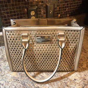 🔴Marc New York Andrew Marc Gold Embellished Large Satchel/Sho…